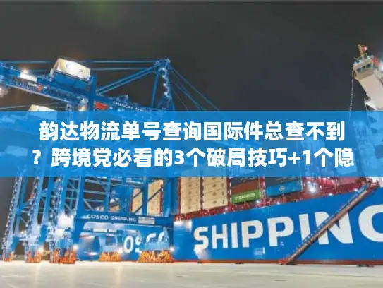 韵达物流单号查询国际件总查不到？跨境党必看的3个破局技巧+1个隐藏工具