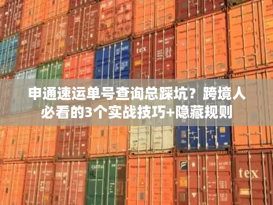 申通速运单号查询总踩坑？跨境人必看的3个实战技巧+隐藏规则