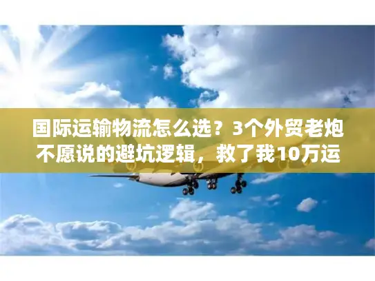 国际运输物流怎么选？3个外贸老炮不愿说的避坑逻辑，救了我10万运费