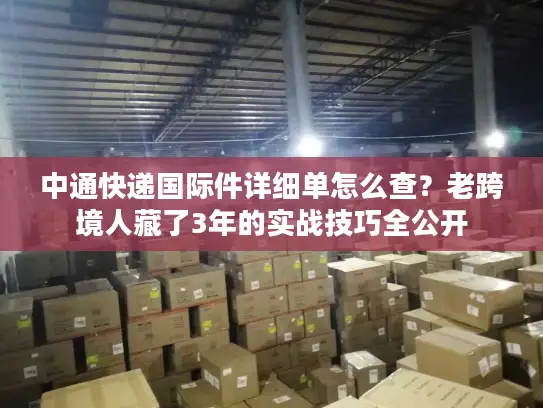 中通快递国际件详细单怎么查？老跨境人藏了3年的实战技巧全公开