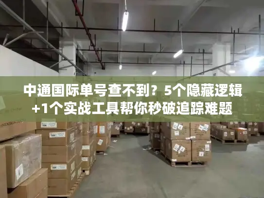中通国际单号查不到？5个隐藏逻辑+1个实战工具帮你秒破追踪难题