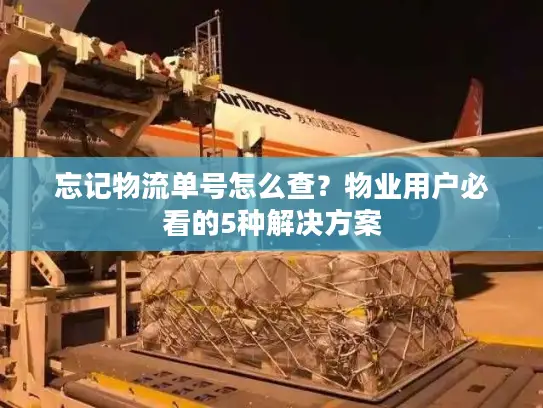 忘记物流单号怎么查？物业用户必看的5种解决方案