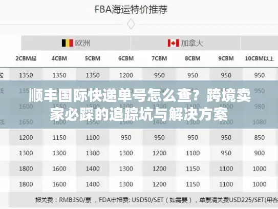 顺丰国际快递单号怎么查？跨境卖家必踩的追踪坑与解决方案