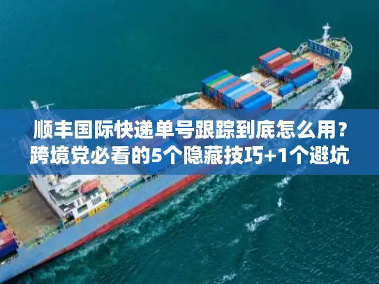 顺丰国际快递单号跟踪到底怎么用？跨境党必看的5个隐藏技巧+1个避坑指南