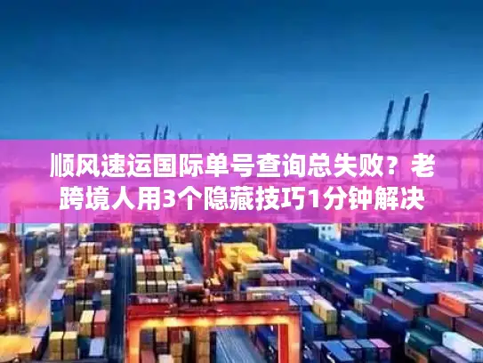 顺风速运国际单号查询总失败？老跨境人用3个隐藏技巧1分钟解决