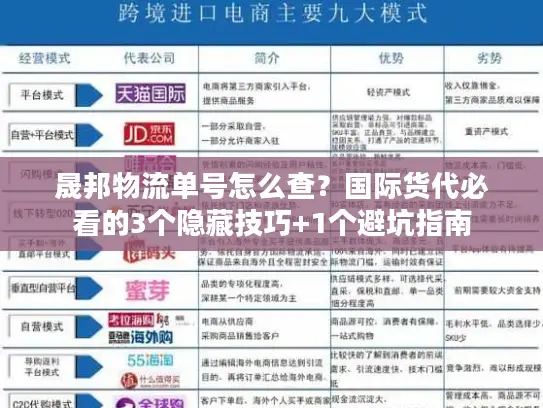 晟邦物流单号怎么查？国际货代必看的3个隐藏技巧+1个避坑指南