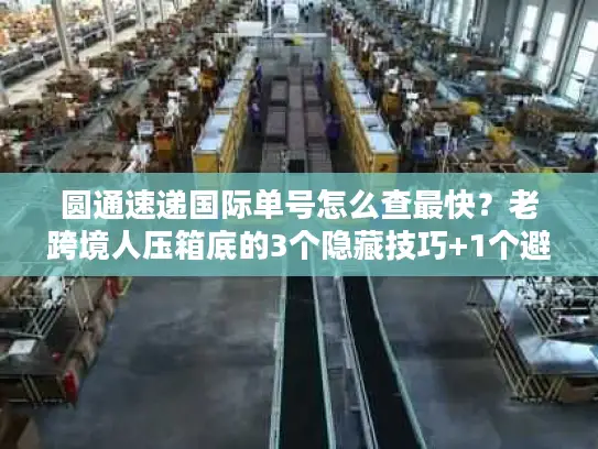 圆通速递国际单号怎么查最快？老跨境人压箱底的3个隐藏技巧+1个避坑指南