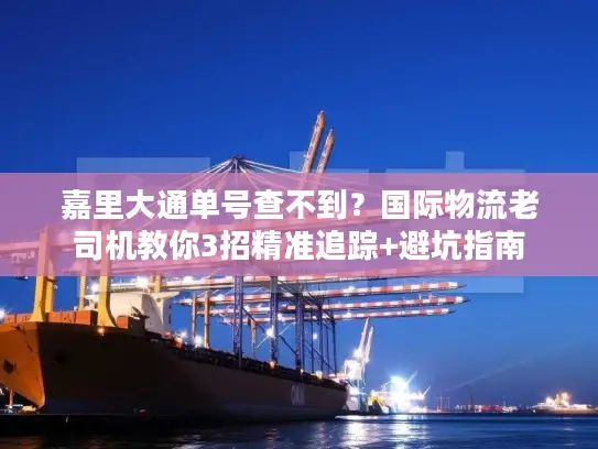 嘉里大通单号查不到？国际物流老司机教你3招精准追踪+避坑指南