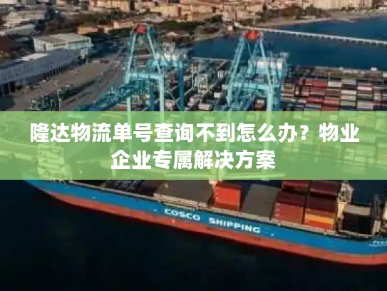 隆达物流单号查询不到怎么办？物业企业专属解决方案