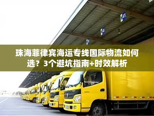 珠海菲律宾海运专线国际物流如何选？3个避坑指南+时效解析