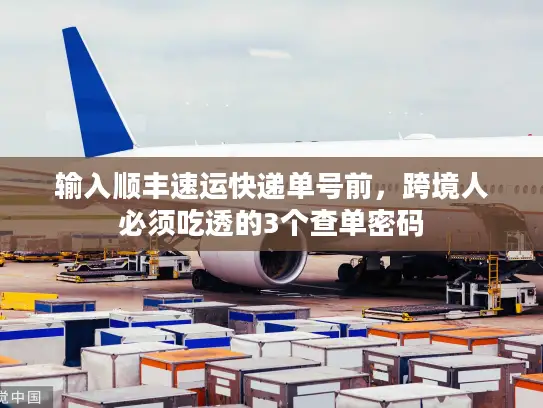 输入顺丰速运快递单号前，跨境人必须吃透的3个查单密码