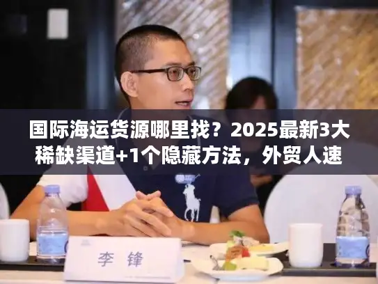 国际海运货源哪里找？2025最新3大稀缺渠道+1个隐藏方法，外贸人速藏！