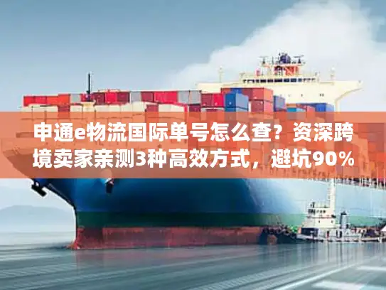申通e物流国际单号怎么查？资深跨境卖家亲测3种高效方式，避坑90%查询痛点