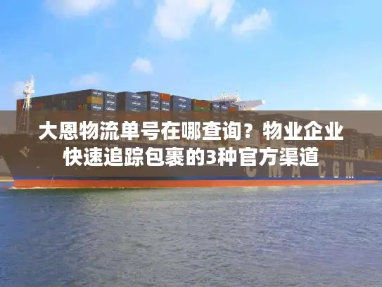 大恩物流单号在哪查询？物业企业快速追踪包裹的3种官方渠道