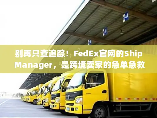 别再只查追踪！FedEx官网的Ship Manager，是跨境卖家的急单急救箱