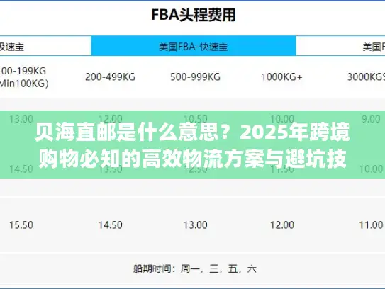 贝海直邮是什么意思？2025年跨境购物必知的高效物流方案与避坑技巧