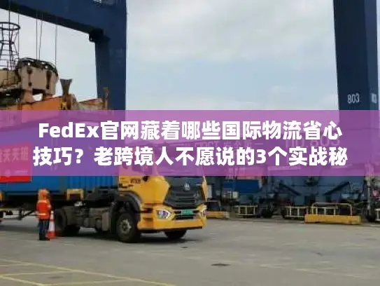 FedEx官网藏着哪些国际物流省心技巧？老跨境人不愿说的3个实战秘诀