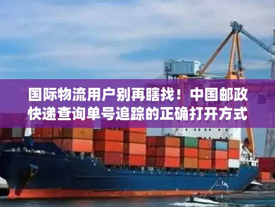 国际物流用户别再瞎找！中国邮政快递查询单号追踪的正确打开方式在这里