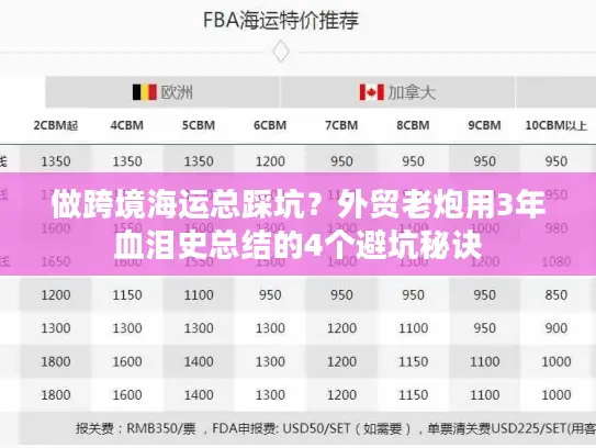 做跨境海运总踩坑？外贸老炮用3年血泪史总结的4个避坑秘诀