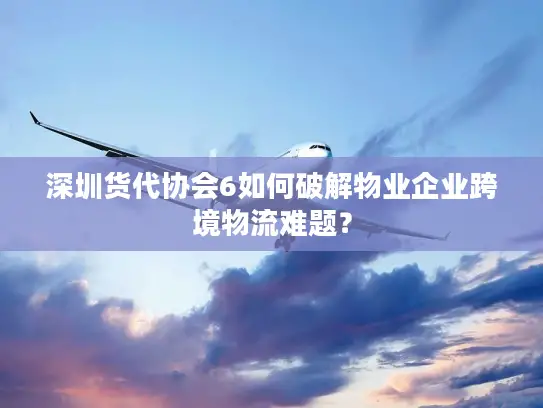 深圳货代协会6如何破解物业企业跨境物流难题？