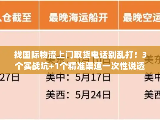 找国际物流上门取货电话别乱打!3个实战坑+1个精准渠道一次性说透 找国际物流上门取货电话别乱打!3个实战坑+1个精准渠道一次性说透