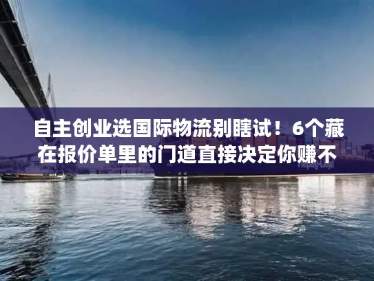 自主创业选国际物流别瞎试！6个藏在报价单里的门道直接决定你赚不赚钱