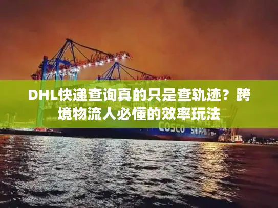 DHL快递查询真的只是查轨迹？跨境物流人必懂的效率玩法