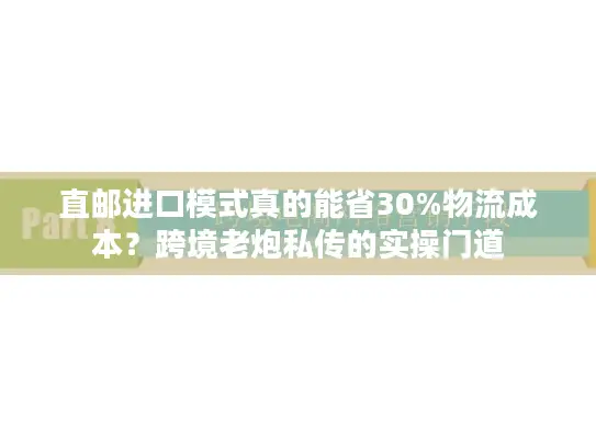 直邮进口模式真的能省30%物流成本?跨境老炮私传的实操门道 直邮进口模式真的能省30%物流成本?跨境老炮私传的实操门道