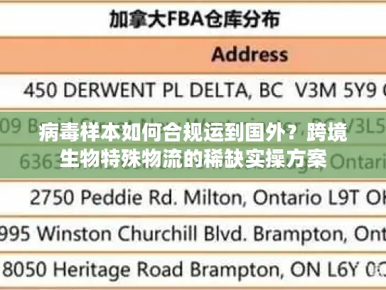 病毒样本如何合规运到国外？跨境生物特殊物流的稀缺实操方案