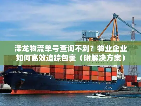 泽龙物流单号查询不到？物业企业如何高效追踪包裹（附解决方案）