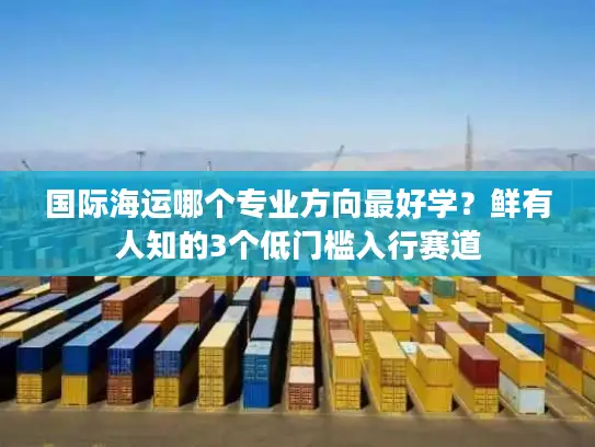 国际海运哪个专业方向最好学？鲜有人知的3个低门槛入行赛道