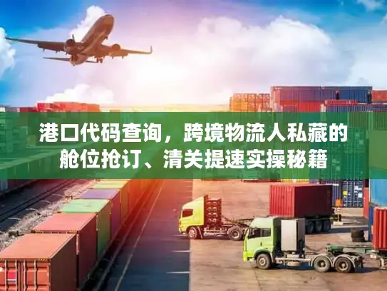 港口代码查询，跨境物流人私藏的舱位抢订、清关提速实操秘籍