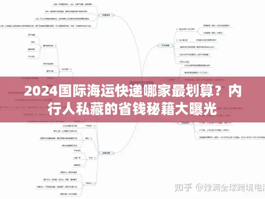 2024国际海运快递哪家最划算？内行人私藏的省钱秘籍大曝光