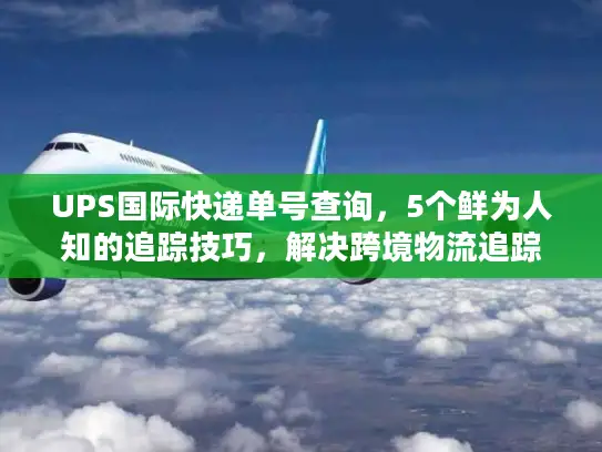 UPS国际快递单号查询，5个鲜为人知的追踪技巧，解决跨境物流追踪难题