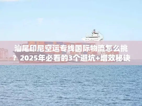 汕尾印尼空运专线国际物流怎么挑？2025年必看的3个避坑+增效秘诀