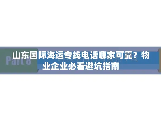 山东国际海运专线电话哪家可靠？物业企业必看避坑指南