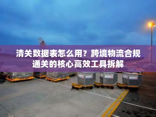 清关数据表怎么用？跨境物流合规通关的核心高效工具拆解