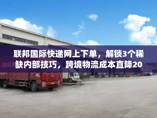 联邦国际快递网上下单，解锁3个稀缺内部技巧，跨境物流成本直降20%