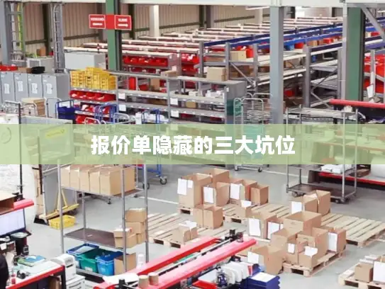 报价单隐藏的三大坑位
