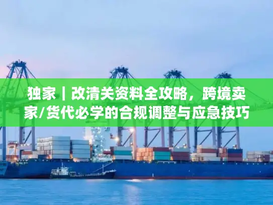 独家｜改清关资料全攻略，跨境卖家/货代必学的合规调整与应急技巧