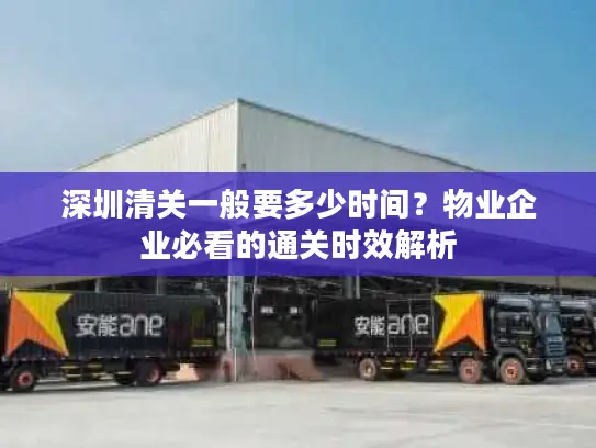深圳清关一般要多少时间？物业企业必看的通关时效解析