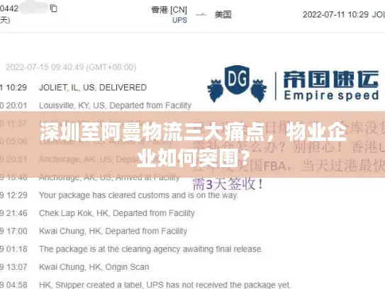 深圳至阿曼物流三大痛点，物业企业如何突围？