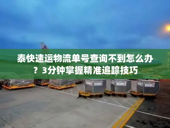 泰快速运物流单号查询不到怎么办？3分钟掌握精准追踪技巧