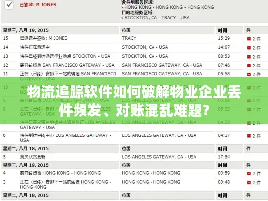物流追踪软件如何破解物业企业丢件频发、对账混乱难题？