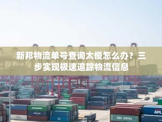 新邦物流单号查询太慢怎么办？三步实现极速追踪物流信息