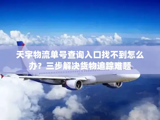 天宇物流单号查询入口找不到怎么办？三步解决货物追踪难题