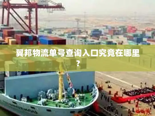 翼邦物流单号查询入口究竟在哪里？