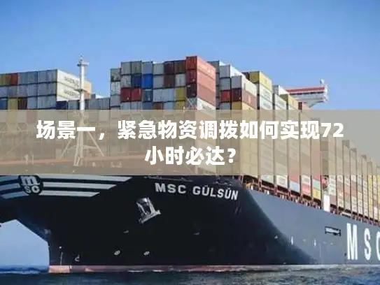 场景一，紧急物资调拨如何实现72小时必达？