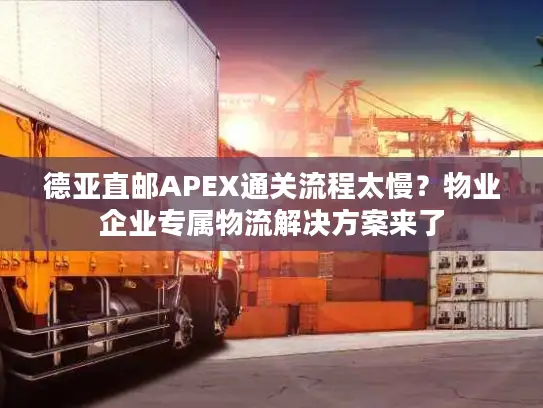 德亚直邮APEX通关流程太慢？物业企业专属物流解决方案来了
