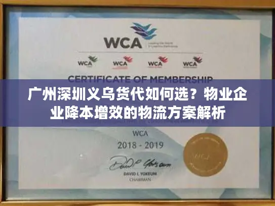 广州深圳义乌货代如何选？物业企业降本增效的物流方案解析